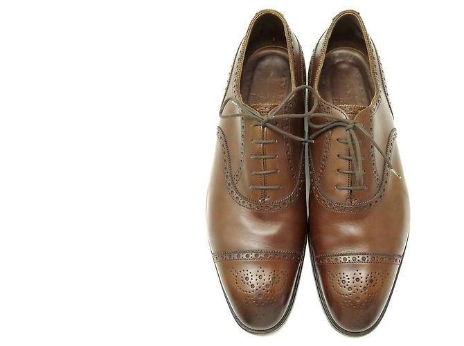 Autre Marque SCARPE EDWARD GREEN X LEFFOT CADOGAN 92008 RICHELIEU 11.5E 45.5 Marrone - vista 8