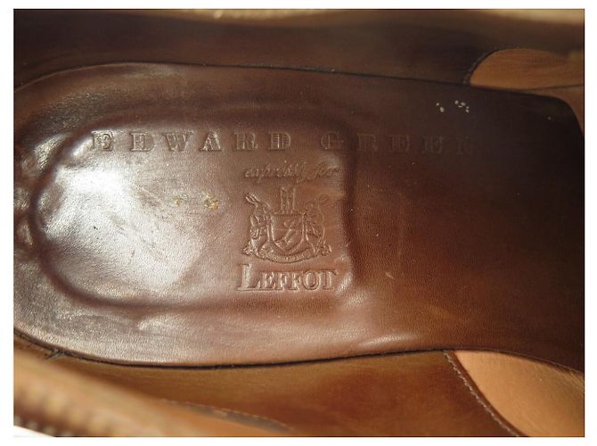 Autre Marque SCARPE EDWARD GREEN X LEFFOT CADOGAN 92008 RICHELIEU 11.5E 45.5 Marrone - vista 9