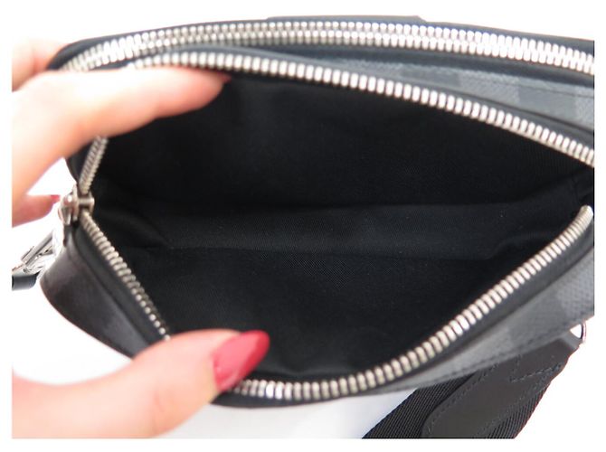 Louis Vuitton NEW VUITTON ALPHA WEARABLE N60418 DAMIER WALLET POUCH BAG Grey - view 10