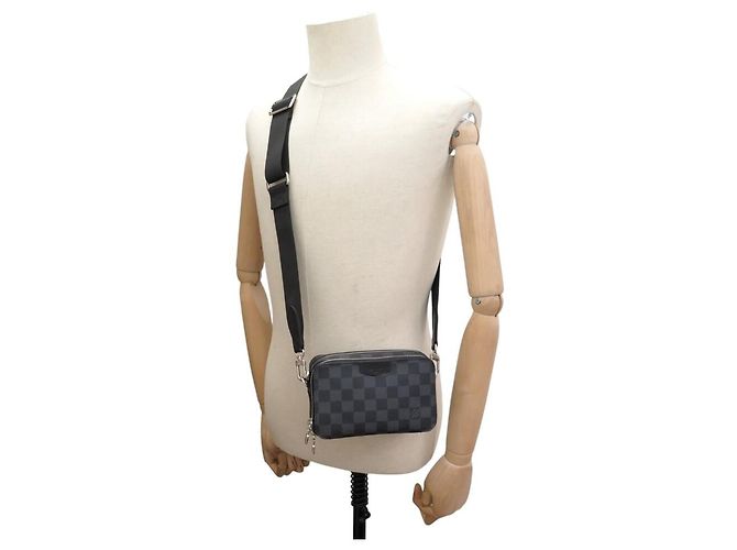 Louis Vuitton NEW VUITTON ALPHA WEARABLE N60418 DAMIER WALLET POUCH BAG Grey - view 5