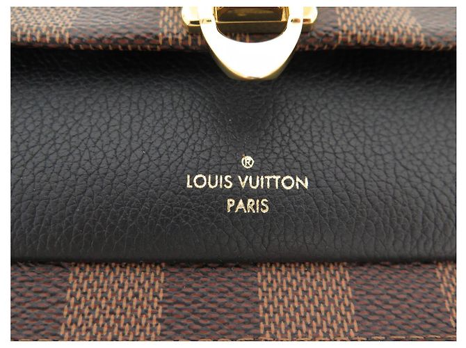 LOUIS VUITTON VAVIN CHAIN WALLET DAMIER EBENE CANVAS CLUTCH Braun - Ansicht 6