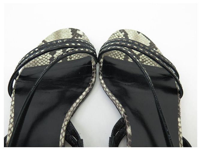 Céline NEW CELINE SPARTIATES NUDE 36.5 PYTHON LEATHER SANDALS SHOES - view 10