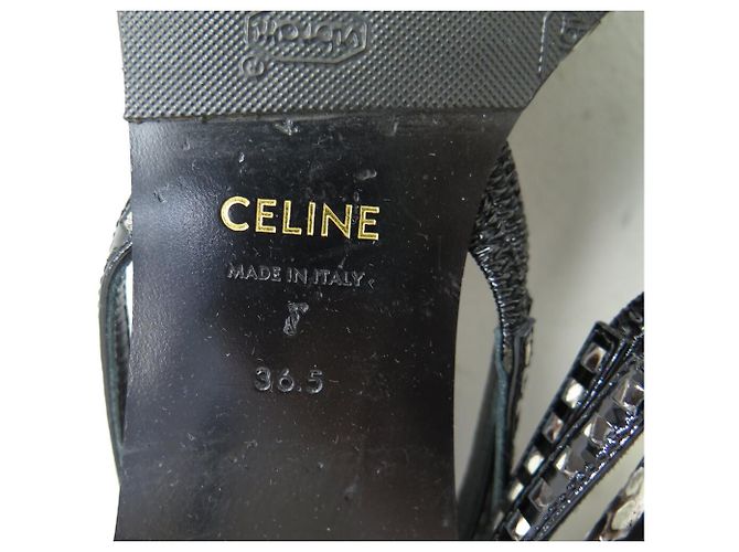 Céline NEW CELINE SPARTIATES NUDE 36.5 PYTHON LEATHER SANDALS SHOES - view 9