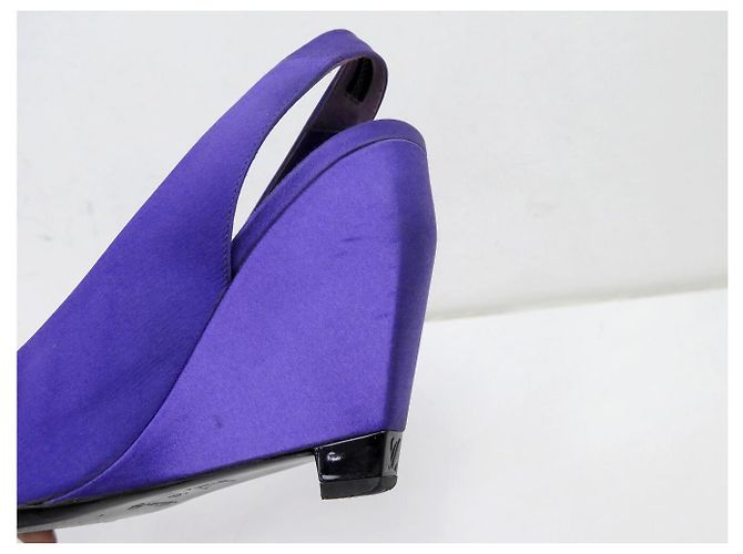 SCARPE LOUIS VUITTON PLATFORM FUTURISTICHE 38 IN SATEN VIOLA Porpora - vista 13