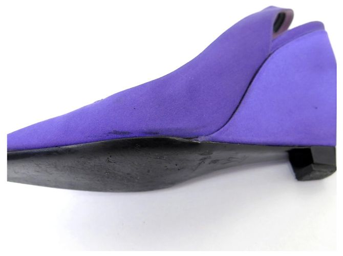 SCARPE LOUIS VUITTON PLATFORM FUTURISTICHE 38 IN SATEN VIOLA Porpora - vista 14