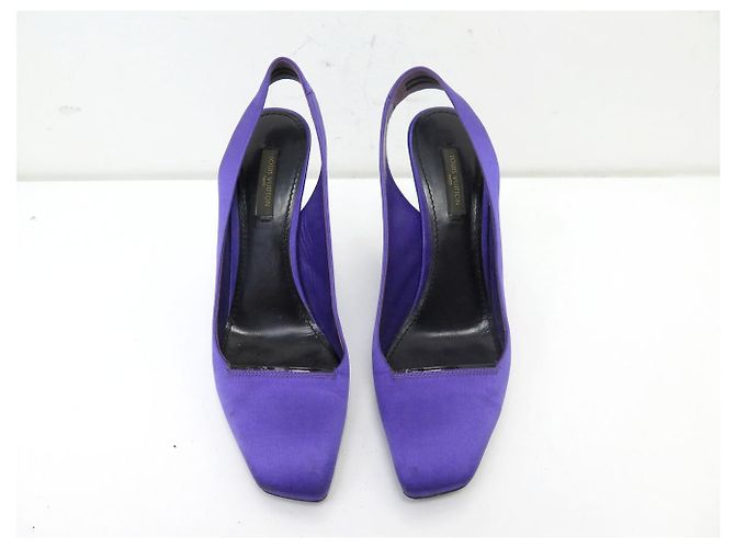 SCARPE LOUIS VUITTON PLATFORM FUTURISTICHE 38 IN SATEN VIOLA Porpora - vista 5