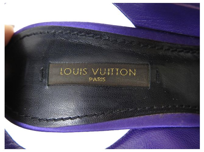 SCARPE LOUIS VUITTON PLATFORM FUTURISTICHE 38 IN SATEN VIOLA Porpora - vista 6