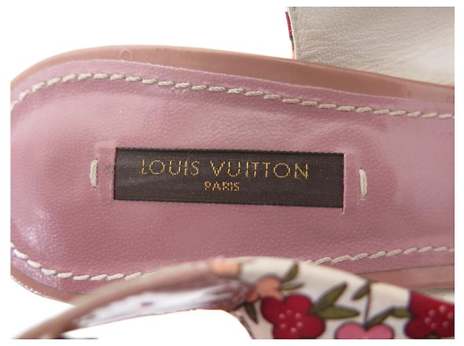 SCARPE CON TACCO LOUIS VUITTON OLIVIA 37.5 FIORI MULTICOLORE - vista 10