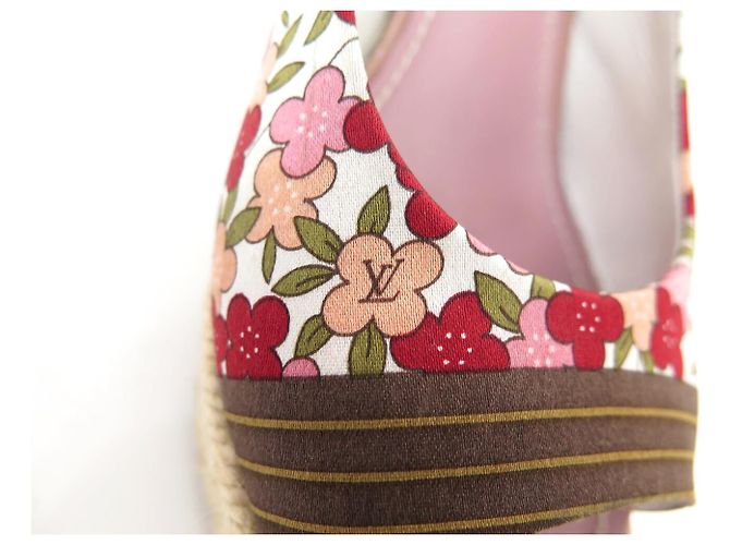 SCARPE CON TACCO LOUIS VUITTON OLIVIA 37.5 FIORI MULTICOLORE - vista 12