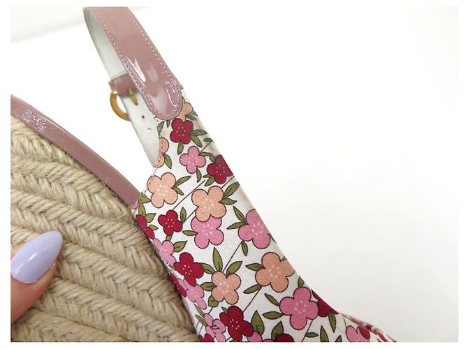 SCARPE CON TACCO LOUIS VUITTON OLIVIA 37.5 FIORI MULTICOLORE - vista 14