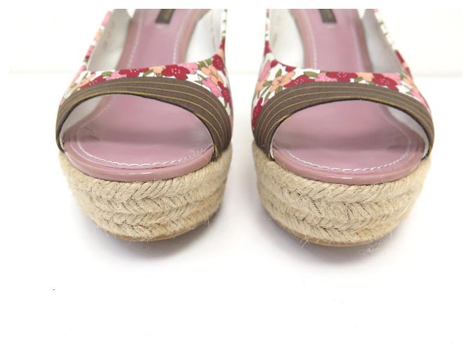 SCARPE CON TACCO LOUIS VUITTON OLIVIA 37.5 FIORI MULTICOLORE - vista 4