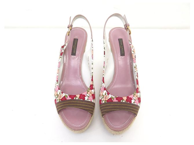 SCARPE CON TACCO LOUIS VUITTON OLIVIA 37.5 FIORI MULTICOLORE - vista 5
