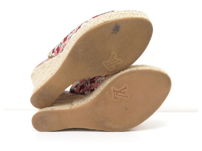 SCARPE CON TACCO LOUIS VUITTON OLIVIA 37.5 FIORI MULTICOLORE - vista 7