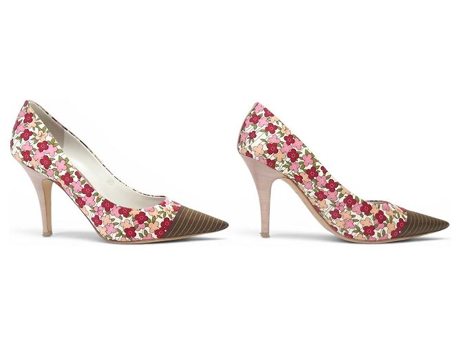 SCHUHE LOUIS VUITTON OLIVIA 38.5 MULTIFARBENE BLUMEN PUMPS Mehrfarben - Ansicht 3