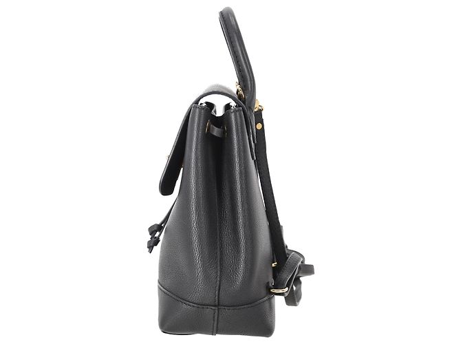 Twist Zaino Louis Vuitton LV Mini Lockme in pelle nera Nero - vista 2