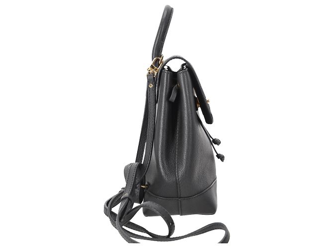Twist Zaino Louis Vuitton LV Mini Lockme in pelle nera Nero - vista 4
