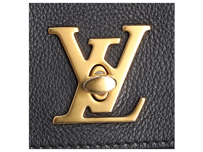 Twist Zaino Louis Vuitton LV Mini Lockme in pelle nera Nero - vista 8