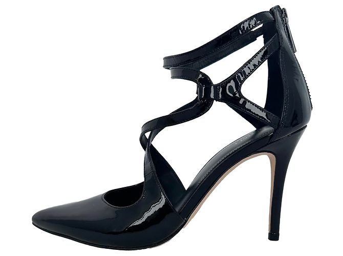 Michael Kors Catia Riemchenpumps aus schwarzem Lackleder - Ansicht 7
