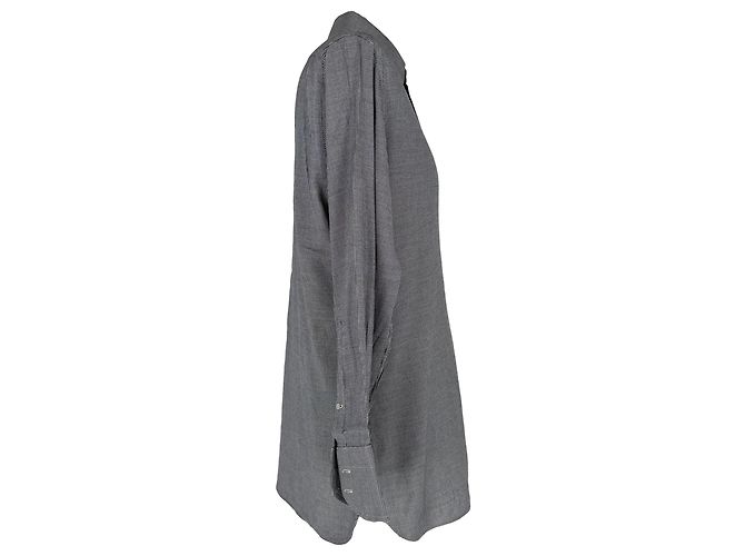 Camicia Tom Ford in Tweed con Bottoni in Cotone Grigio - vista 2