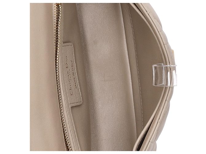 Piccola borsa Dior Caro in pelle beige Stampa python - vista 12