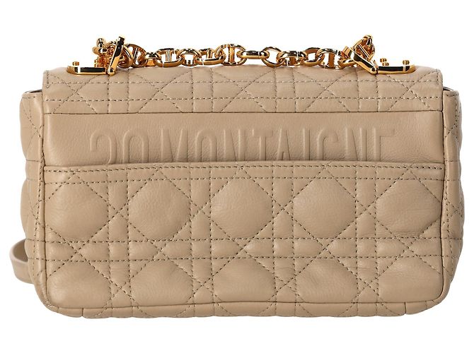 Piccola borsa Dior Caro in pelle beige Stampa python - vista 3