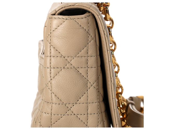 Piccola borsa Dior Caro in pelle beige Stampa python - vista 4