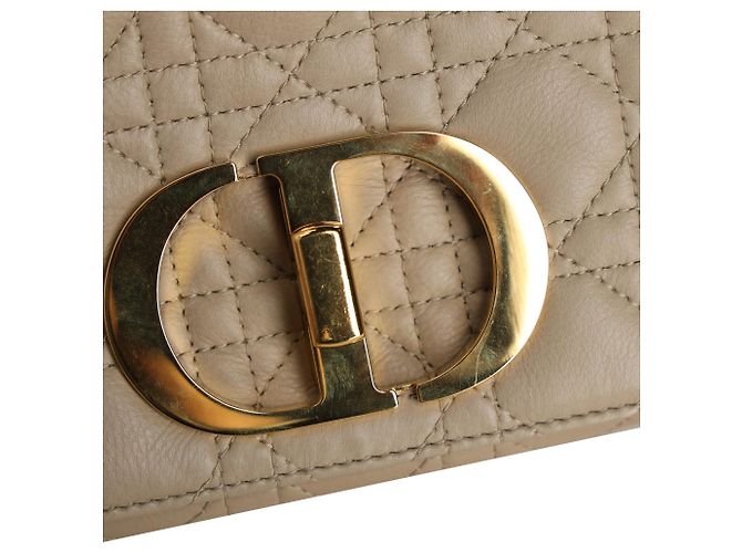 Piccola borsa Dior Caro in pelle beige Stampa python - vista 8