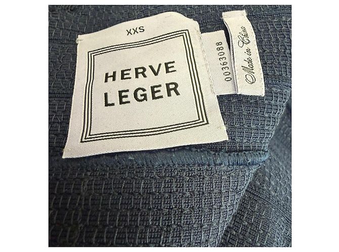 Abito bandage Carmen con paillettes Herve Leger in blu, rayon - vista 3
