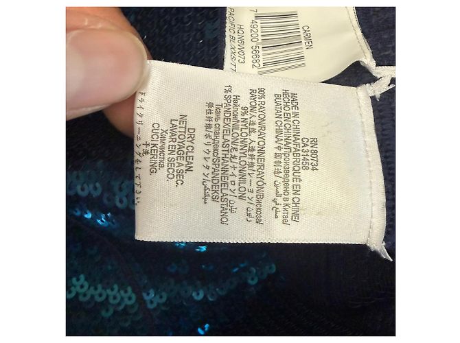 Abito bandage Carmen con paillettes Herve Leger in blu, rayon - vista 7