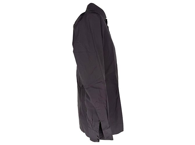 Camisa Tom Ford de botões em algodão cinza escuro - vista 2