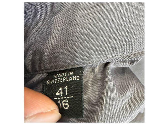 Camisa Tom Ford de botões em algodão cinza escuro - vista 5