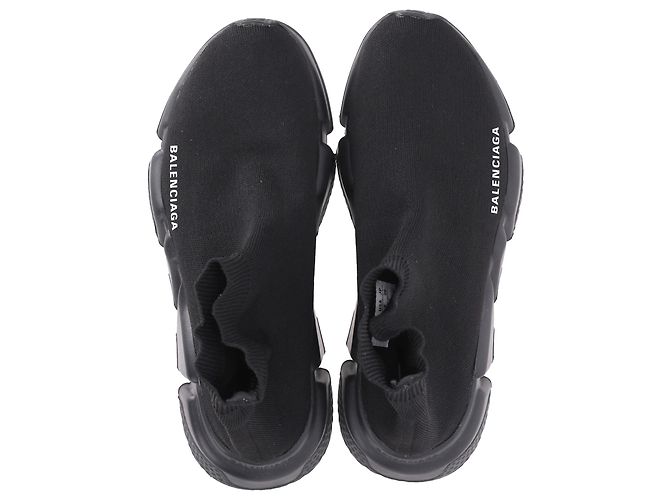 Balenciaga Speed Trainer Shoes in Black Polyester - view 6