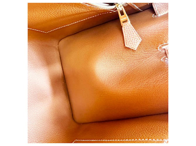 Hermès Birkin 30 Gold Hardware in pelle Togo marrone Rosso - vista 11