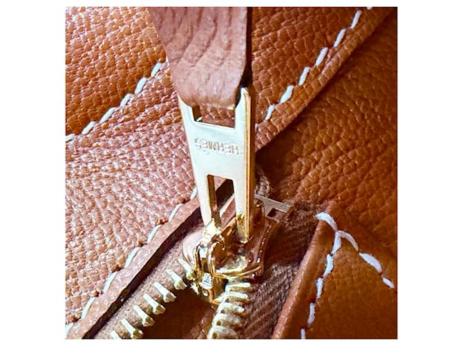 Hermès Birkin 30 Gold Hardware in pelle Togo marrone Rosso - vista 15