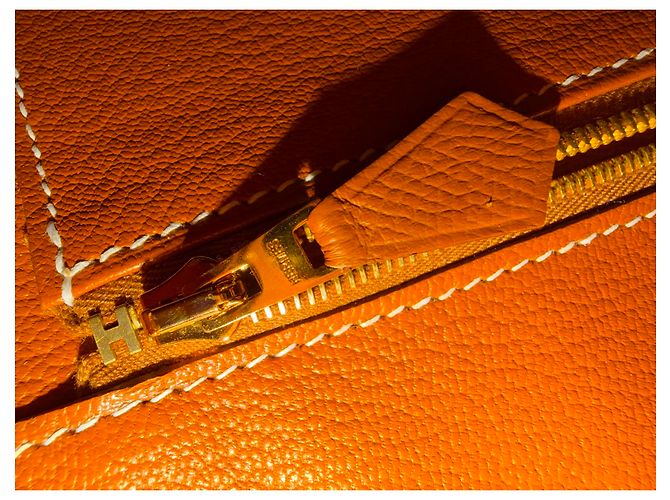 Hermès Birkin 30 Gold Hardware in pelle Togo marrone Rosso - vista 27