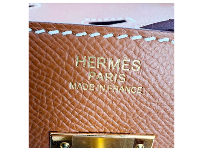 Hermès Birkin 30 Gold Hardware in pelle Togo marrone Rosso - vista 8