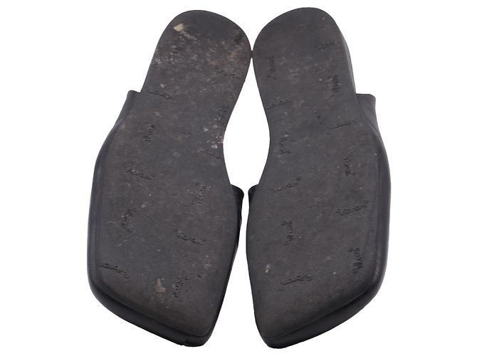 Ballerine slingback a punta quadrata in pelle nera Jil Sander Nero - vista 5