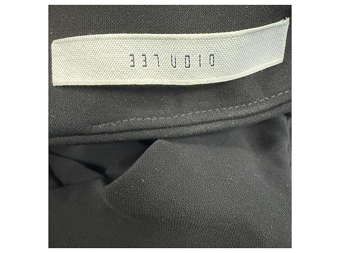Autre Marque Dion Lee Plissee-Maxirock aus schwarzem Polyester - Ansicht 4