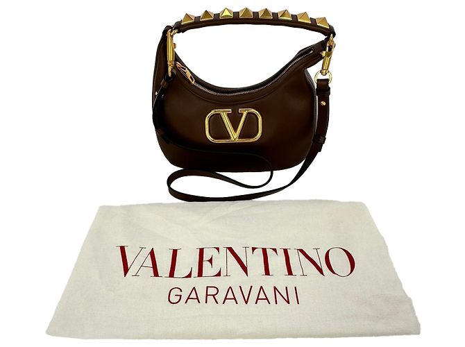 Red Valentino Bolso Hobo Valentino Garavani Stud Sign en piel marrón Castaño - vista 15