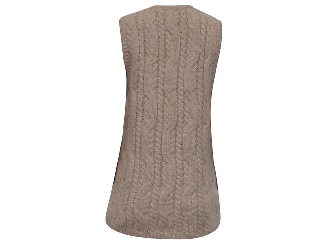 Gilet in maglia Totême con scollo rotondo in alpaca bianca Bianco Crudo - vista 4