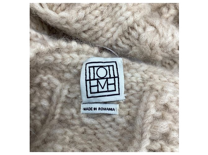 Gilet in maglia Totême con scollo rotondo in alpaca bianca Bianco Crudo - vista 7