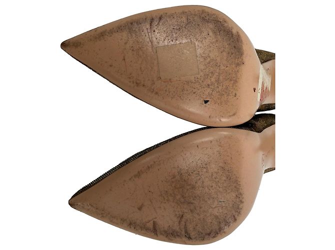 Décolleté a punta Gianvito 105 di Gianvito Rossi in glitter metallizzato oro - vista 8