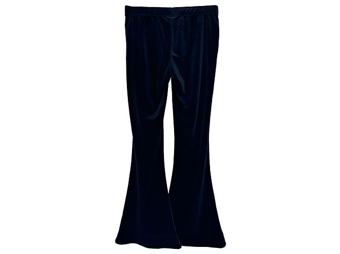 Ganni Schlaghose aus Polyester in Navy Blue Blau Marineblau - Ansicht 2