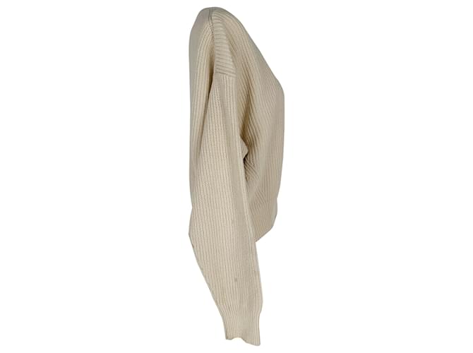 Reformation Cove Pullover aus weißer Baumwolle Roh - Ansicht 3