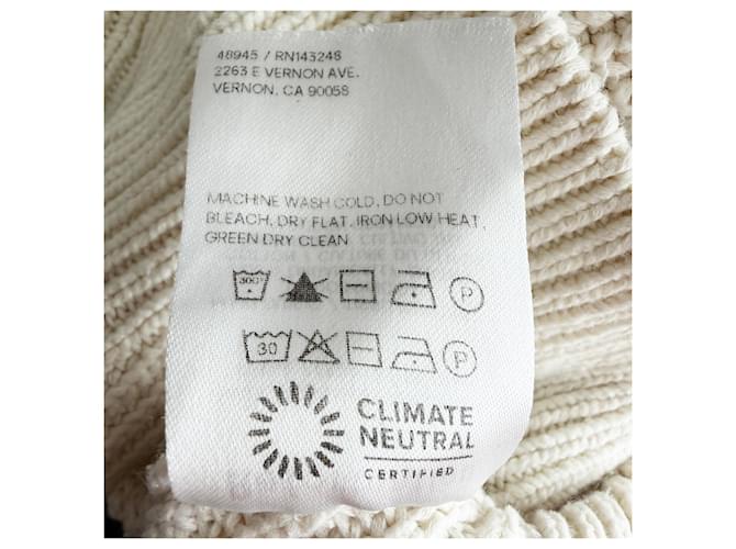 Reformation Cove Pullover aus weißer Baumwolle Roh - Ansicht 6