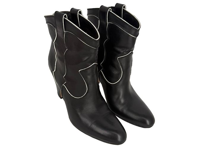Stivaletti Western Gianvito Rossi in pelle nera Nero - vista 5