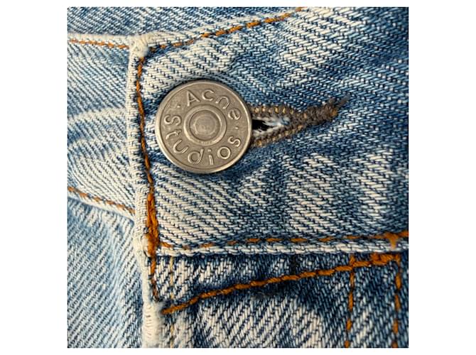 Jeans Acne Studios Distressed in cotone blu - vista 3
