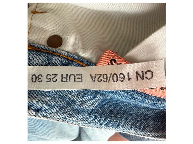 Jeans Acne Studios Distressed in cotone blu - vista 4