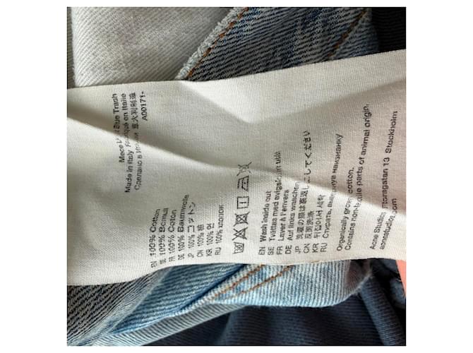 Jeans Acne Studios Distressed in cotone blu - vista 5