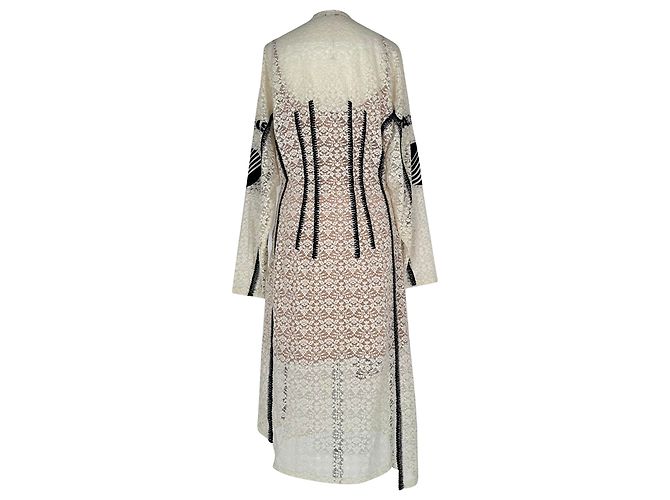 Stella Mc Cartney Stella McCartney Midi-Kleid mit besticktem Slogan aus Multicolour-Polyamid Mehrfarben - Ansicht 3